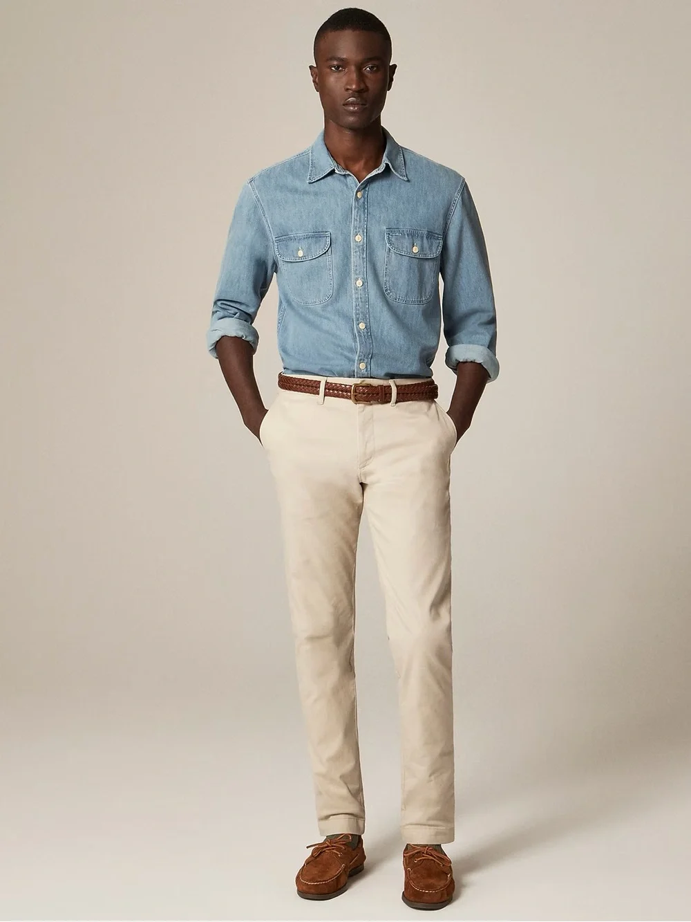 J. CREW Slim-fit stretch‎ chino pant in Weathered Chino Size 30 NWD $98 AR885